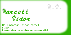 marcell vidor business card